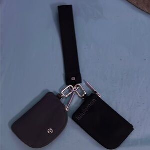 Lululemon Black and Gray Crossbody Bag Set